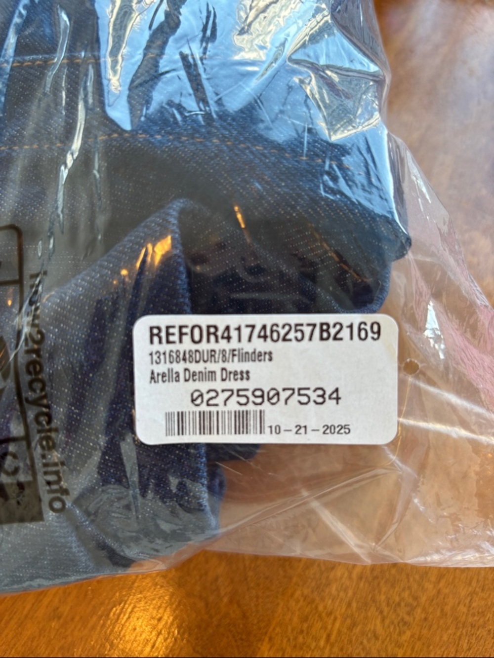 Reformation Arella Denim Mini Dress in Dark Blue - Picture 2 of 2